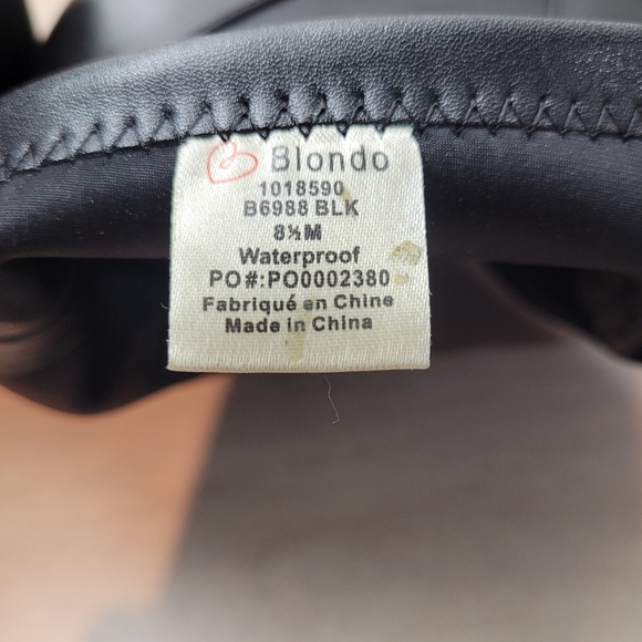 Blondo Women's Floris Waterproof Black Genuine Leather Ankle Boot Size 8.5M - Picture 13 of 13